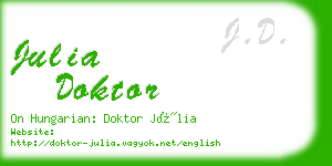 julia doktor business card